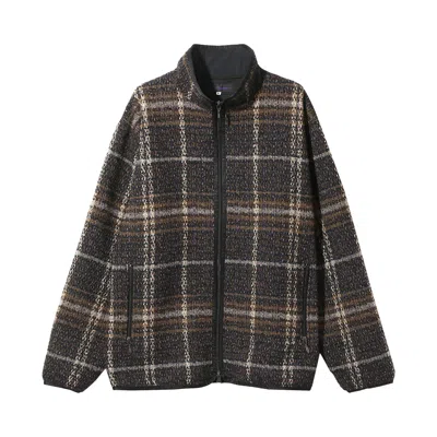 Pre-owned Needles W.u. Piping Plaid Tweed Jacket 'navy/brown' | Blue | Men's Size S