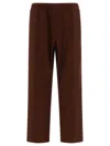 Needles Elastic Waistband Embroidered Detail Side Pockets Trousers