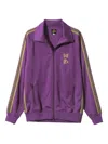 Needles Zip Sweatshirt With Striped Sleeves And Side Pockets