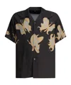 Needles Butterfly Print Camp Collar Short Sleeves Shirt In Black