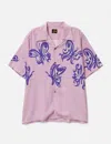 Needles Short Sleeves Butterfly Print Shirt In Pink