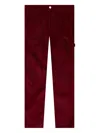 Needles X Smith's Butterfly-embroidered Corduroy Trousers In Red