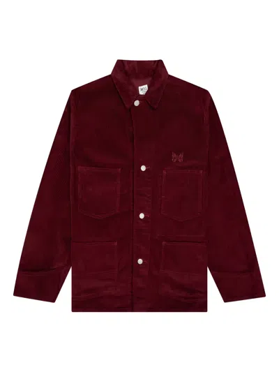 Needles X Smith's Corduroy Shirt Jacket In Red