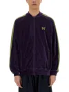 Needles Purple Rib Collar Track Jacket In Purple