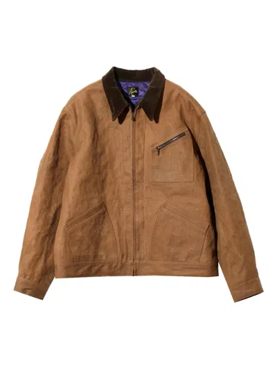 Needles Zipped Jacket In Brown