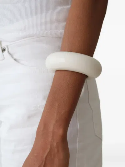 Neeka Studios Big Bangle Bracelet In White