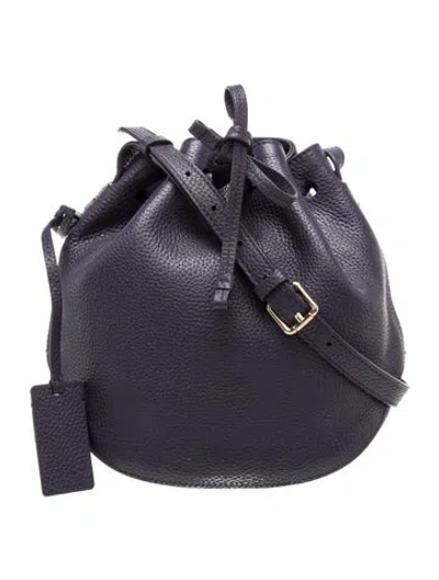 Pre-owned Neely & Chloe Leather Bucket Bag In Purple