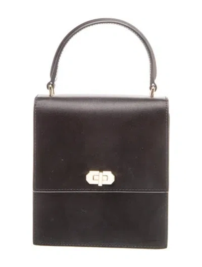 Pre-owned Neely & Chloe Leather Top Handle Bag In Black