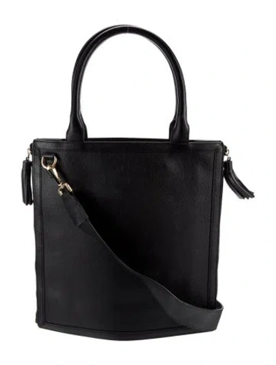 Pre-owned Neely & Chloe Leather Top Handle Bag In Black