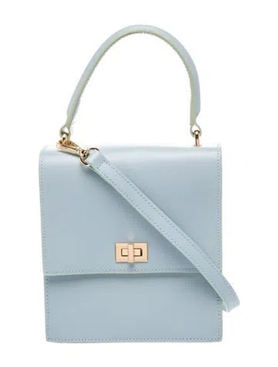 Pre-owned Neely & Chloe Leather Top Handle Bag In Blue