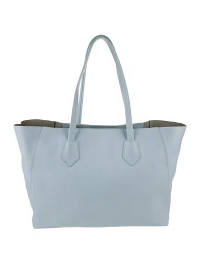 Pre-owned Neely & Chloe Leather Tote In Blue