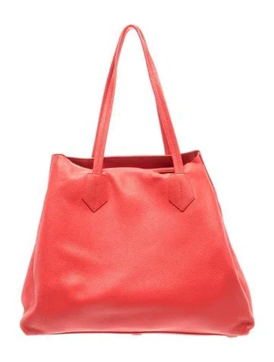 Pre-owned Neely & Chloe Leather Tote In Red