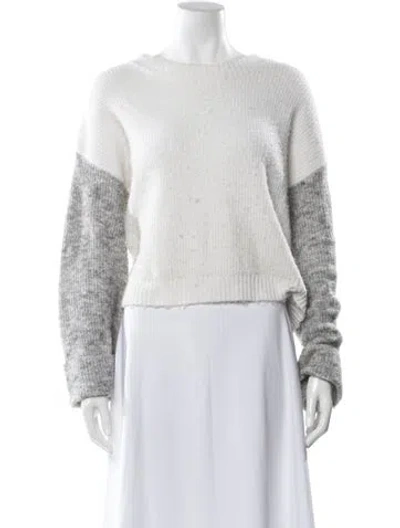 Pre-owned Neely & Chloe Scoop Neck Sweater In White