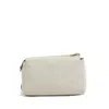 Neely & Chloe Small Canvas Pouch In Grey In White