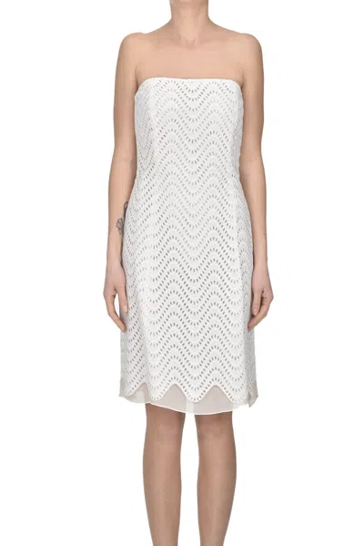 Neemrana Strapless Dress In Cream