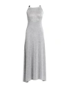 Neera 20.52 Woman Maxi Dress Silver Size 10 Viscose, Polyester In Silver