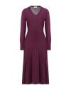 Neera 20.52 Woman Midi Dress Plum Size 6 Merino Wool