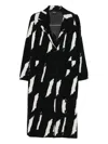 Neera Brushstroke Single-breasted Coat In Multi