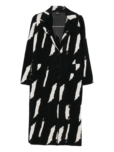Neera Brushstroke Single-breasted Coat In Multi