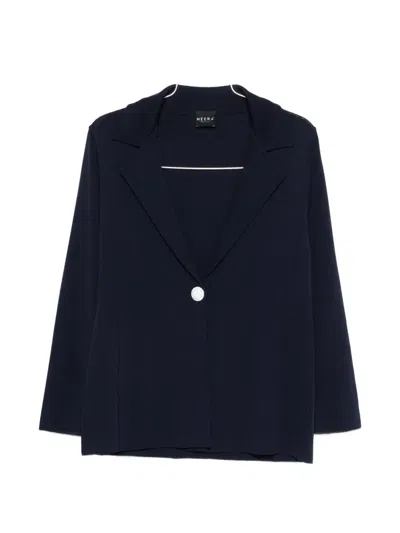 Neera Button Blazer In Blue