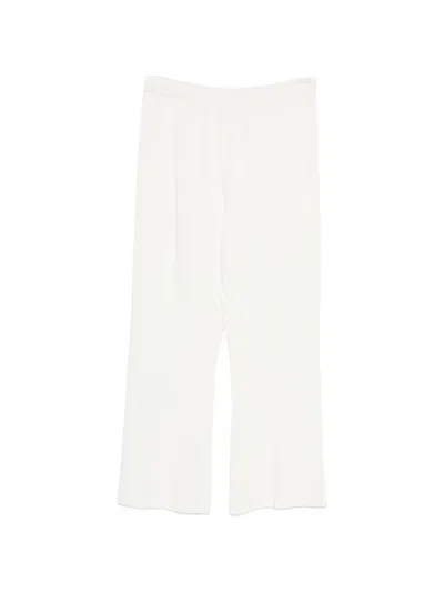 Neera Elasticated Cropped Trousers In White