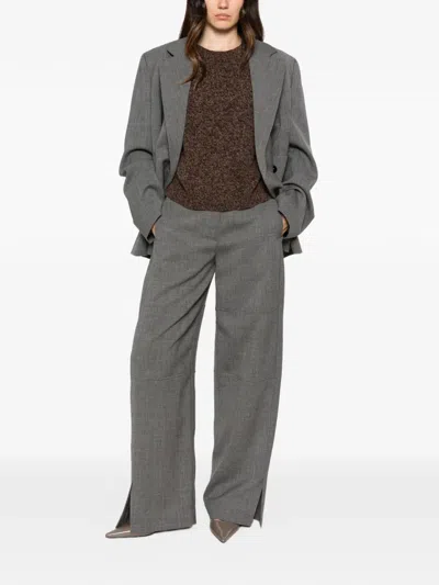 Neera Rear-zip Sweater In Brown