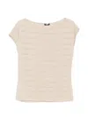 Neera Ribbed Top In Neutral