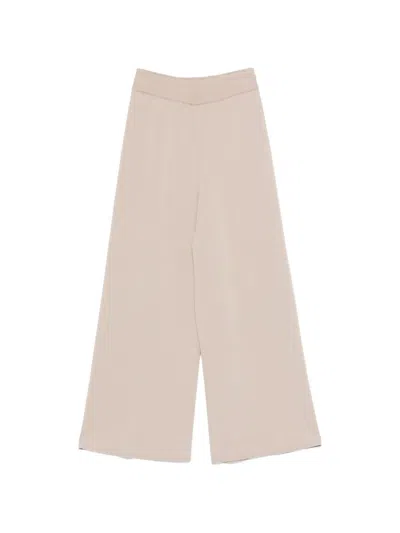 Neera Ribbed Wide-leg Trousers In Neutral