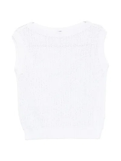 Neera Sequin Tank Top In White