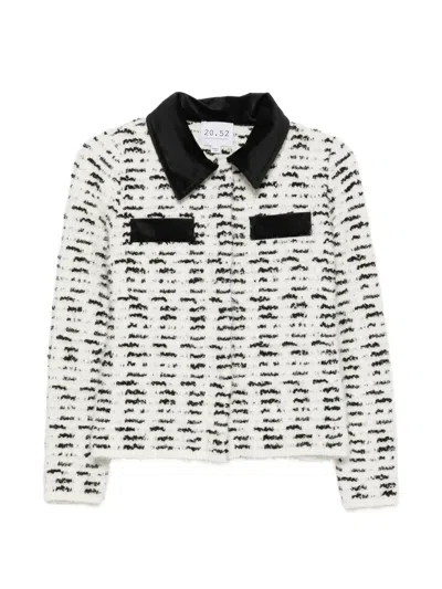 Neera Velvet-collar Cardigan In Blue