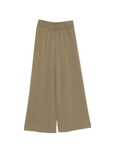 Neera Wide-leg Palazzo Pants In Brown