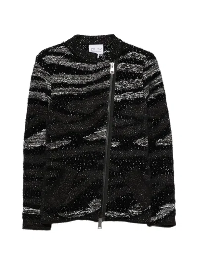 Neera Zip-up Cardigan In Black
