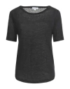 Neeve Woman T-shirt Black Size S Linen
