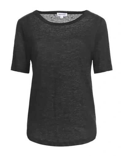 Neeve Woman T-shirt Black Size S Linen