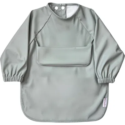 Neferland Kids'  Classic High-pocket Long Sleeve Bib Smock In Sage (2t-4t)