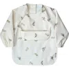 Neferland Kids'  Classic High-pocket Long Sleeve Bib Smock In Zaytoun Olives (6m-24m)