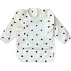 Neferland Classic Low-pocket Ruffle Long Sleeve Bib Smock In Polka Dot (2t-4t)