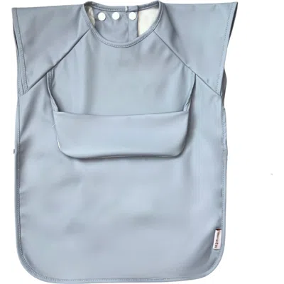 Neferland Kids'  Premium Classic High-pocket Short Sleeve Bib Smock In Blue