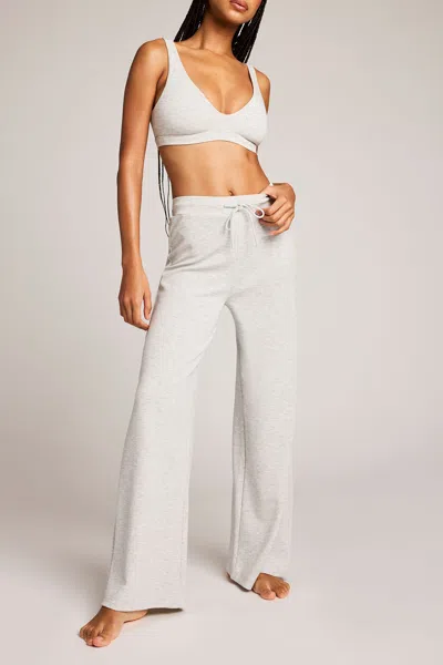 Negative Airis Track Pant In Heather Grey In White
