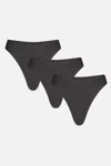Negative Base High Thong In Black (pack)