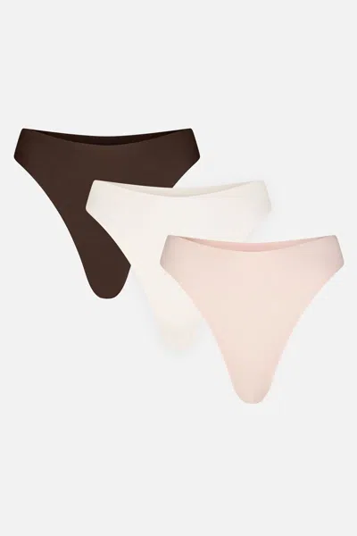 Negative Base High Thong In Neapolitan (pack) In Multi