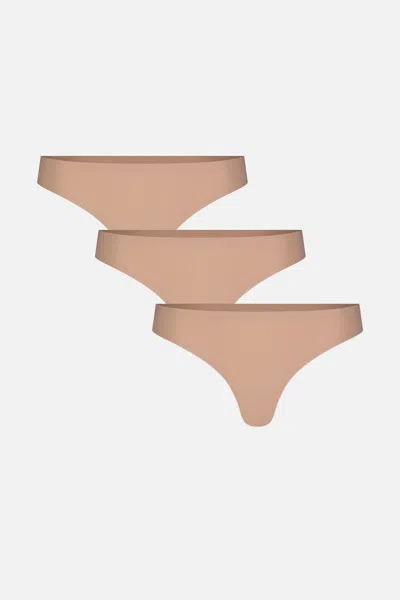Negative Base Low Thong In Buff (pack) In Brown