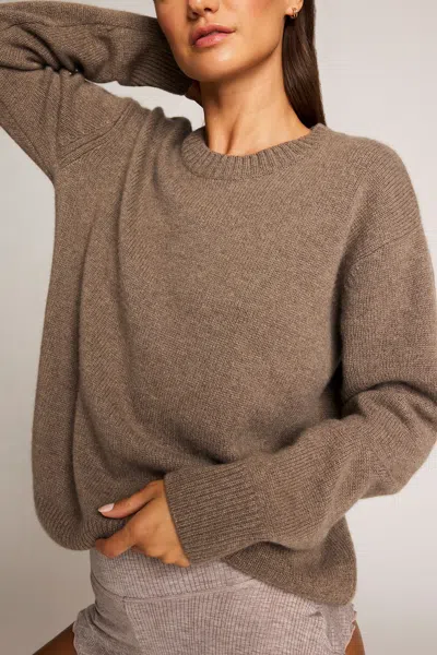 Negative Cashmere Crew In Mink In Brown