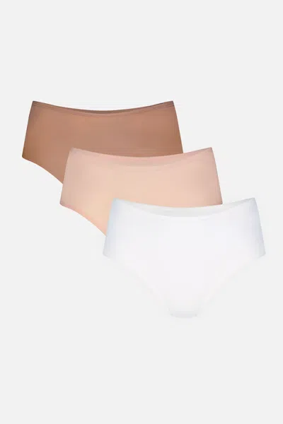 Negative Cloud Cotton Boy Short In Honey (pack) In Brown