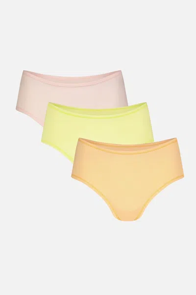 Negative Cloud Cotton Boy Short In Rainbow Sherbet (pack) In Multi