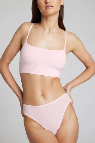 Negative Cloud Cotton Bralette In Puff In Pink