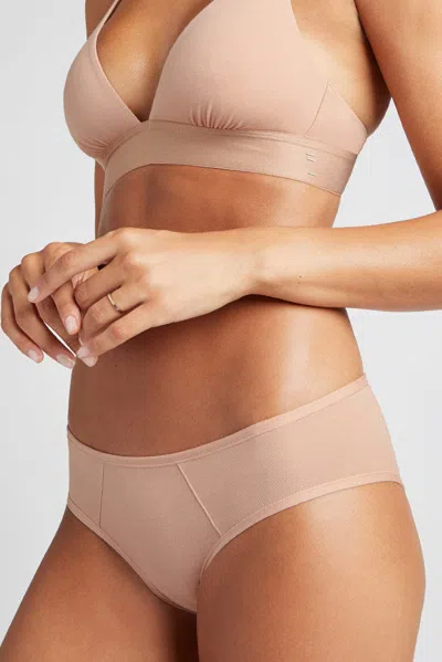 Negative Cloud Cotton Brief In Buff (pack) In Brown