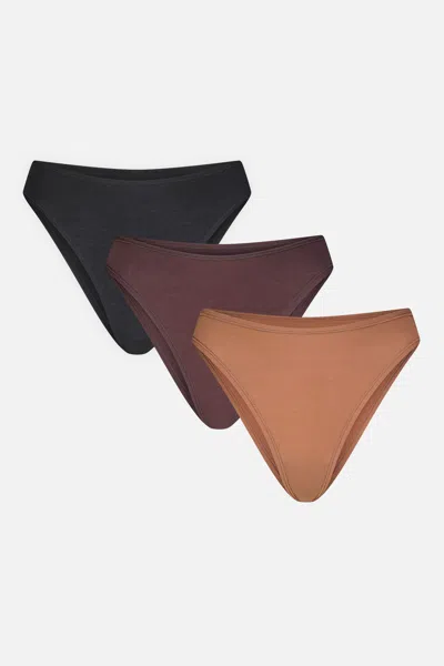 Negative Cloud Cotton French Cut Brief In Deep (pack) In Brown