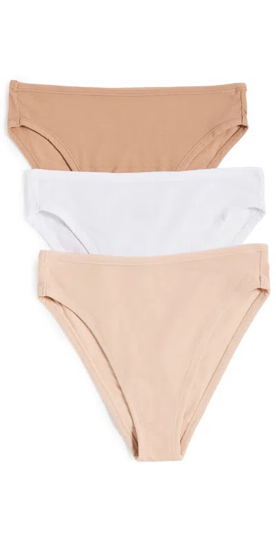 Negative Cloud Cotton French Cut Briefs 3 Pack Honey In Multi