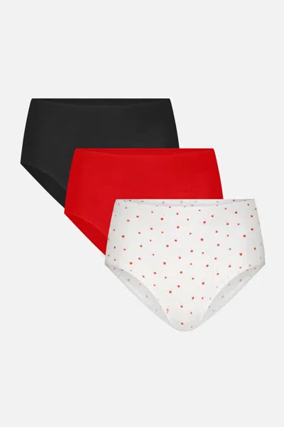 NEGATIVE Cloud Cotton High Brief in Black Cherry (Pack)